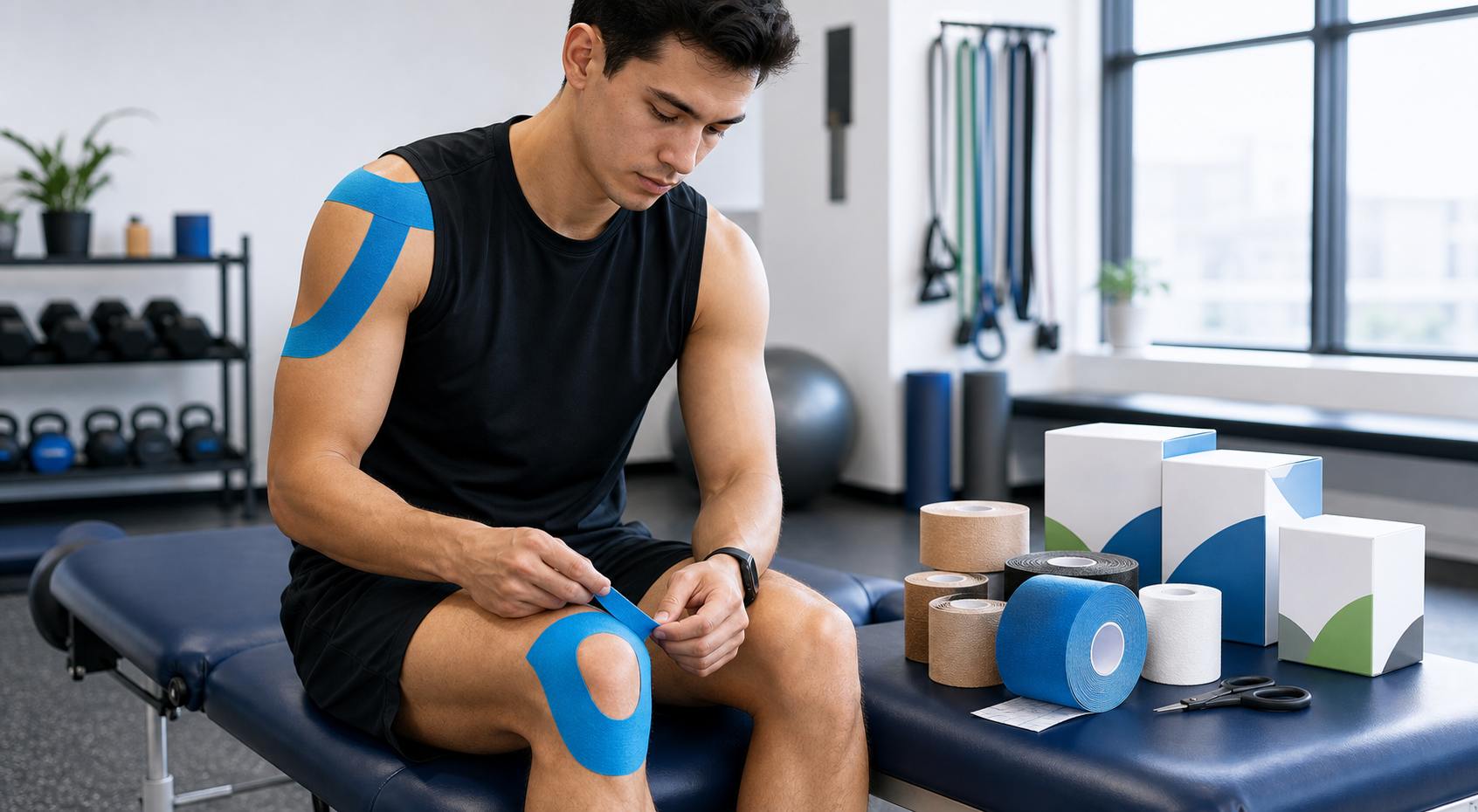 Kinesiology tape sports application scene