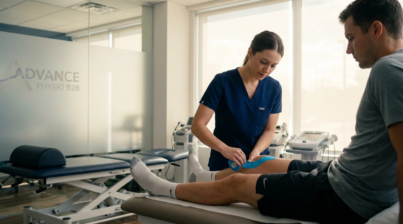 Physiotherapy tape application